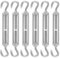 6 Stück Spannschloss Seilspanner, 304 Edelstahl Verstellbare Spannschloss Haken CC, Spannhaken für Seil, Spannhaken für Markisen oder Wäscheleinen (Silber)
