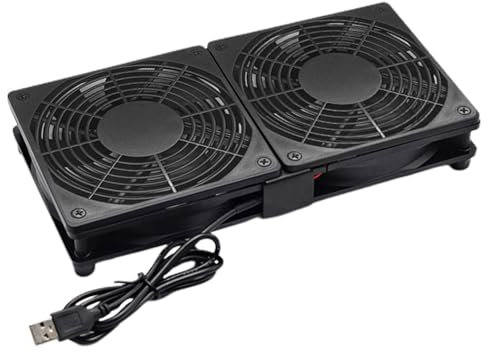 Ventilador de refrigeración para enrutador, ventilador de enrutador portátil, ventilador de caja de PC, enfriador de gabinete de computadora, ventilador de ventilador de TV Box para laptop, ventilador