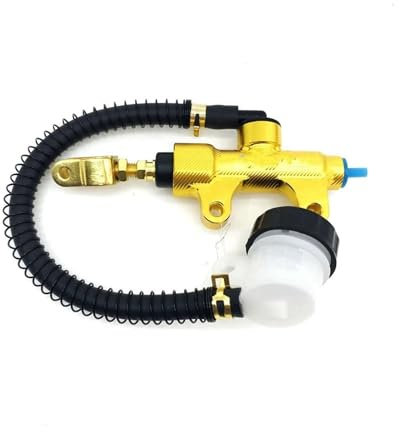 UNPGATUB 4 Farben Universal Motorrad Hinten CNC Aluminiumlegierung hydraulische Bremspumpe Hauptzylinder Leistungseffiziente Transferpumpe 100% brandneu (Color : Gold)