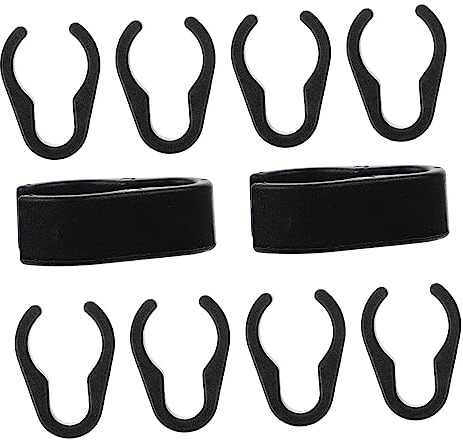 VICASKY 2sets Mic Pole Clamp Cable Holder Clip Plastic Microphone Cable Clamp for Ktv Use 10pcs*2