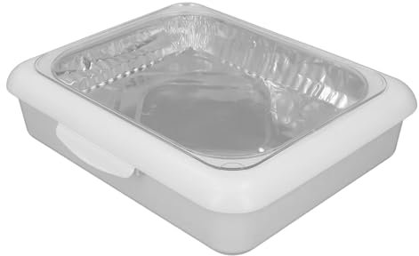 Greensen Thermobox Transportbox Warmhaltebox und Isolierbox Aluminumfolie Tablett-Set mit tragbarem Deckel, für Picknick, Camping, Partys