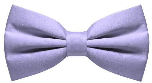 JEMYGINS Papillon da uomo disponibile in tinta unita, lavanda, M