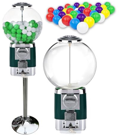 Machine à gommes à dosettes de café, avec support en métal et 20 distributeurs automatiques de capsules à coquilles de boules colorées, machine à gommes à pièces de monnaie commerciale, peut conteni