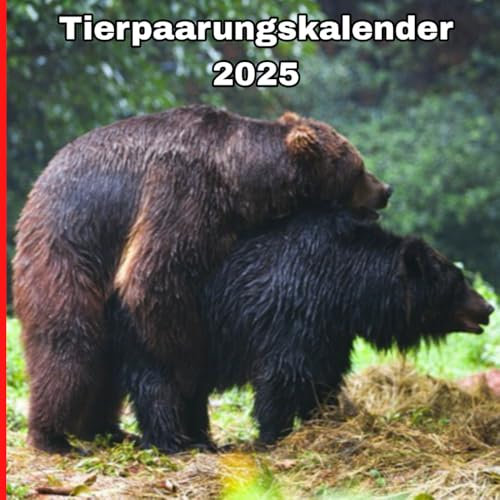 Tierpaarungskalender 2025: Kalender 2025 Lustige Tiere Tierliebhaber Geschenk Für Frauen Männer Kinder Freund .... Gag Witz Geschenk