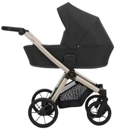 Kunert BRAV 2 in 1 Kinderwagen Babywanne Sportsitz wendbar Aluminiumrahmen leicht Komfort Design Regenschutz Moskitonetz Flaschenhalter Rucksack Korb (Schwarz)