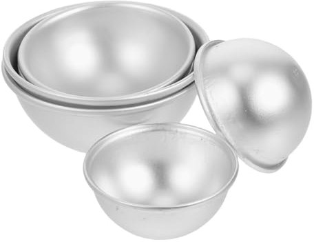 VILLFUL 6er-set Badekugel-diy-form Kuchenkugel-maker Badesalz-kuchenform Aus Metall Seifenkugel-formen Diy-badesalz-formen Badesalz-kuchenformen