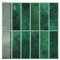 Art3d Lot de 10 feuilles de carreaux muraux autocollants rectangulaires pour cuisine, salle de bain, salon Vert foncé 30 x 30 cm