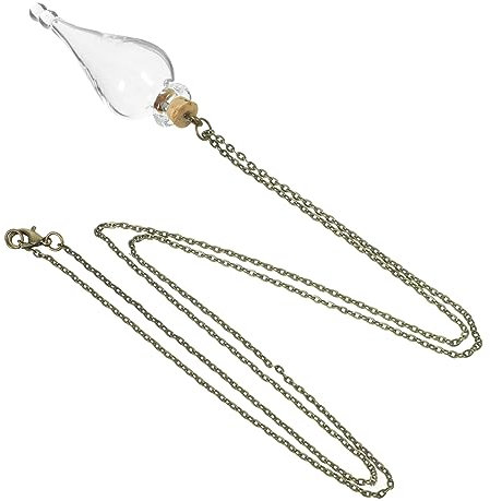 MOBUTOFU Mini Bouteille Verre Pendentif Collier Bouteilles à Souhaits Décoratif Pot Forme Verre Miniatures Colliers Petits Bocaux
