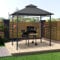 Fasba BBQ Pavillon Doppeldach Grillpavillon Gartenpavillon Garten Überdachung Grillhaus Raucherpavillon Gartenmöbel 240x150x255cm Anthrazit Stahl