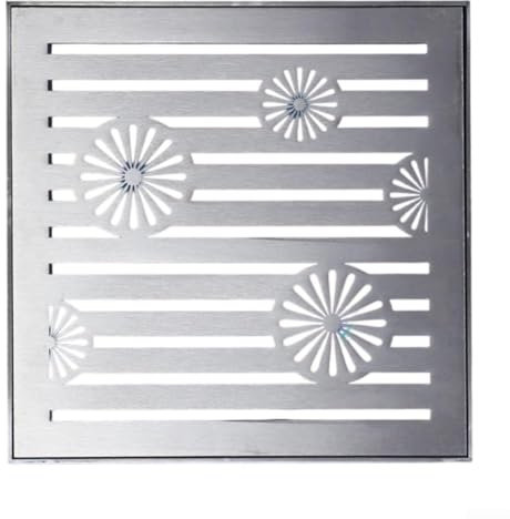 Eawfgtuw Grille de vidange en acier inoxydable pour extérieur, évacuation de l'eau de pluie, grille d'évacuation de jardin, évacuation de sol robuste pour allée, jardin, espace public (300 x 300 x 20