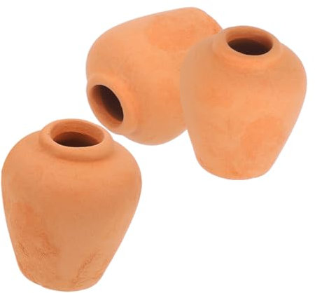 ibasenice 3 Piezas Macetas Miniaturas de Cerámica Rojas Decoración Retro para Suculentas y Plantas Pequeñas Oficina y Accesorios para Escritorio y Estantería