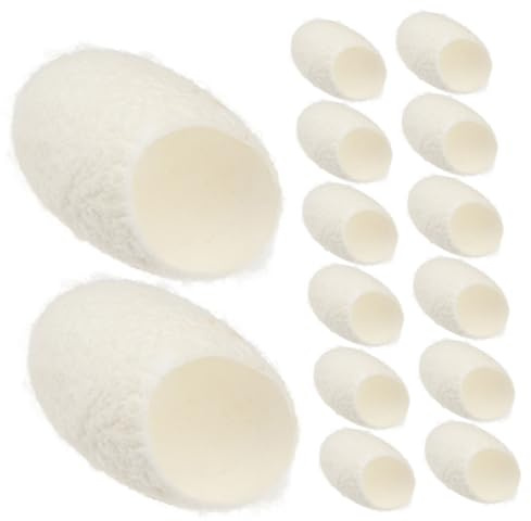 100 Stück Naturseidenkugel Gesichtspeelingbürste für Hautpflege | Weiß, Seide, zur Reinigung und Entfernung von Mitessern, Organisch, Peeling