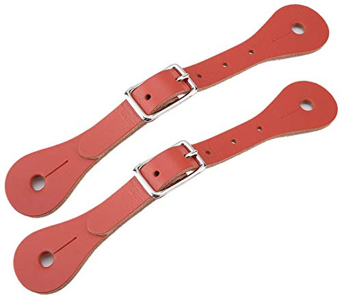 Mavaol Reiten Sporenriemen aus echtem Leder für Outdoor-Sportler, braun, 1 Paar (Brown)