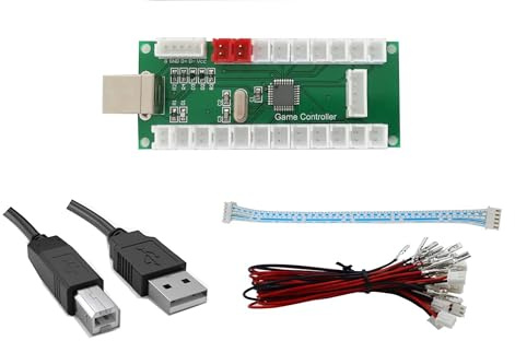 Digitalkey Controller Zero Delay USB per Arcade, Compatibile con PC, PS3, Raspberry Pi, Android, PC360, con Cablaggi e Connettori, Connettività USB