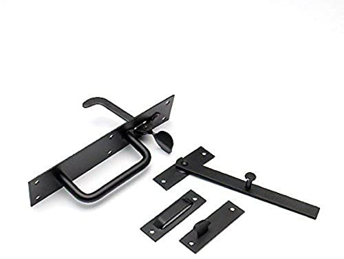 Merriway BH02043 Heavy Duty Suffolk Thumb Latch, Black 180mm (7.2 inch)