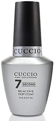 Cuccio Colour Super 7 Second Nail Top Coat - Super Quick Drying Formula - Creates A High Gloss Finish With Incredible Long-Lasting Durability - Formulated With Super Seal Technology - 0.43 Oz