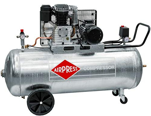 Airpress® oelgeschmierter pressione compressore d' aria GK 600 – 200 (3 KW, 10 Bar, 200l bollitore, 400 Volt) Grande Pistone di compressore