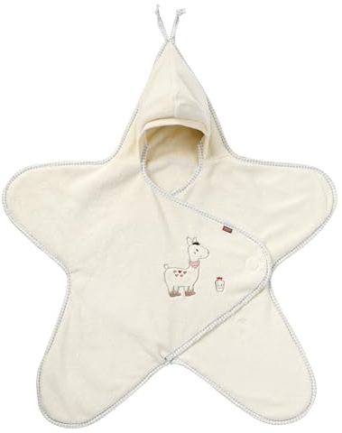 Fehn 058246 Einschlagdecke Peru/Kuschelige Babydecke mit Klettverschluss für Kinderwagen, Babytrage, Autositz, Babybett, für Babys von 0-6 Monaten