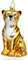 SIKORA BS463 Tiger Christbaumschmuck Glas Figur Weihnachtsbaum Anhänger