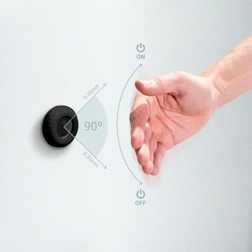 LEDKIA LIGHTING Interruptor Sensor Sin Contacto Corto Alcance para Encendido por Movimiento Negro
