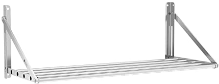 Royal Catering RC-TFWH10045 Wandbord klappbar Stangendesign 40 kg Wandregal 100 x 45 cm