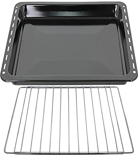 SPARES2GO Roasting Pan Baking Tray + Extendable Adjustable Shelf Compatible with Rangemaster Oven Cooker