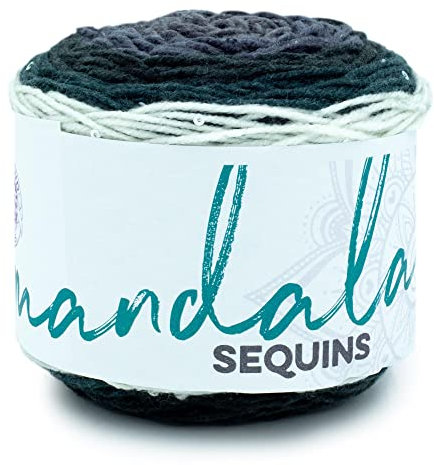 Lion Brand Yarn Mandala-Paillettengarn, Onyx