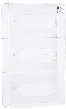 IEA Medical Handschuhspender 3 Fach, Handschuhhalter für Einweghandschuhe, Handschuhhalterung für Einmalhandschuhe, Wandhalterung Handschuhe
