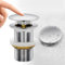 Bonde de Lavabo, Pop Up Bonde Lavabo Universel, Bonde de Lavabo sans Trop Plein pour Lavabo en Cuivre