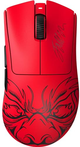 Razer DeathAdder V3 Pro - Mouse leggero per E-Sport Ergonomico Wireless (Design Leggero da 63 grammi, Sensore Ottico Focus Pro 30K, Interruttori del Mouse Gen-3, Wireless HyperSpeed) Faker edizione