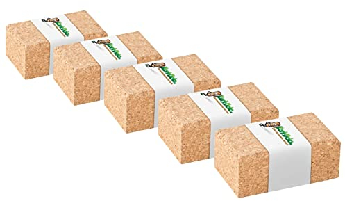 5x Kork-Schleifklötze | mit abgerundeten Kanten | 10x4x6 cm | Halterung für Schleifpapier, Schmirgelpapier, Sandpapier | 5er-Pack