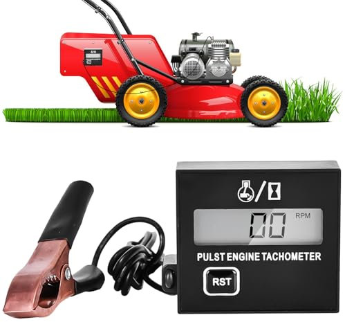 Digitaler Drehzahlmesser, Drehzahlmesser Motorsäge, Digitaler Drehzahlmesser 2 Takt,Digital Drehzahlmesser Motorrad, Induktiver Drehzahlmesser mit Stundenzähler,Drehzahlmesser für Motorrad Rasenmäher