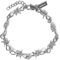 Stacheldraht Armband für Herren und Damen - Streetwear Elegantes Goth Barbed Wire Armband aus Edelstahl und 18K Gold - Wasserfestes Stachel Bracelet in 5mm Breite - Verstellbare Größe (Silber)