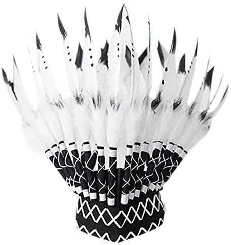 Vynetra Indischer Haarreif, weiß, handgefertigt, indischer Kokoshnik-Kopfschmuck, Heimdekoration, Kopfschmuck, Kostüm