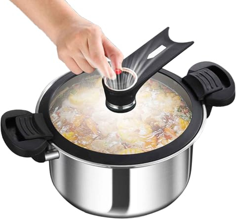 Autocuiseur de Cuisson sous Pression - Marmite Vapeur Et Cuiseur À Pression,Cocotte de Braisage et Ragoût - pour les Céréales, la Soupe, le Riz, la Cuisine, la Maison, la Salle à Manger