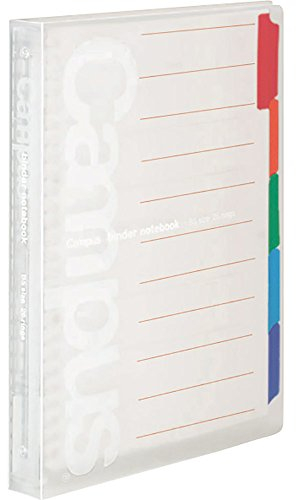 Kokuyo Binder Notebook Binder B5, 26 Ringe, Schalteröffnung, Kapazität 100 Blatt, Hergestellt in Japan, Transparent P333NT