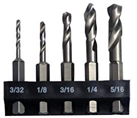 Milescraft 5Pc. Metal Stubby Bit Set, Silver, 2320