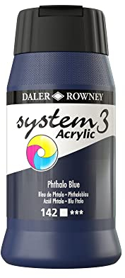 Daler Rowney Peinture acrylique système 3, Bleu phtalo, 1