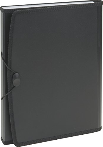 Brunnen 1020250 Fächermappe (aus transluzenter PP-Folie, A4, 12-teilig) schwarz