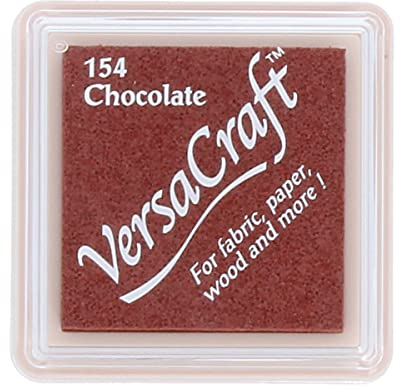 Tinta VERSACRAFT para textil color chocolate 33x33mm. Almohadilla
