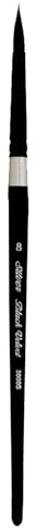 Silver Brush Limited - Pinceau Rond à Manche Court pour l’Aquarelle 3000S8 Black Velvet - Taille 8