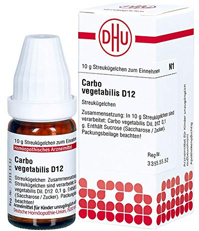 DHU Carbo vegetabilis D12 Streukügelchen, 10 g Globuli