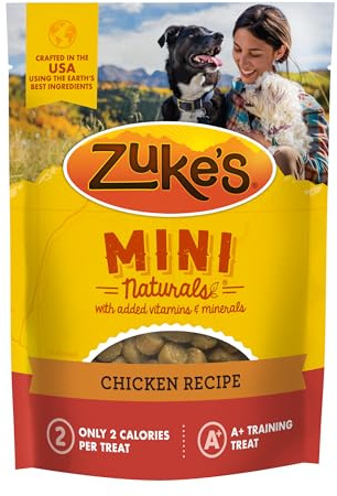 Zuke’s Mini Naturals Dog Training Treats for Dogs, Pet Treats Made with Real Chicken, 16 oz