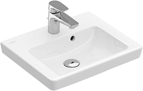 Villeroy & Boch Handwaschbecken Subway 731545 45x37cm Hahnloch durchgest mit Überlauf weiß alpin c+, 731545R1