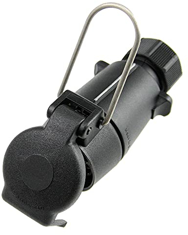 as - Schwabe Camping Kupplung 7-polig – 12 V Anhänger-Kupplung für Outdoor & Caravan – Adapter DIN 1724 mit Schraubanschluss – Wohnwagen & Wohnmobil Zubehör – IP44 – Made in Germany – Schwarz, 60463