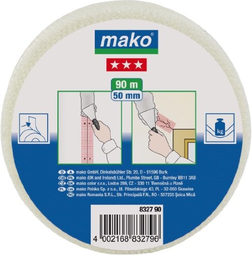 Mako Glasfaser-Gitterband zum Reparieren von Rissen 50 mm x 90 m