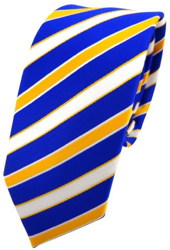 TigerTie schmale Designer Krawatte in gestreift gemustert - schmaler Schnitt - 6 cm Krawattenbreite