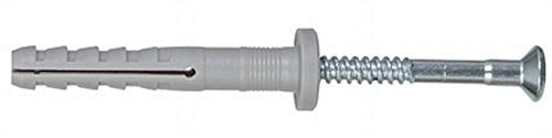 Upat Nageldübel UN 6x40/10 F, Flachkopf, Dübelkragen, breit, 100 Stück, Der bewährte Einschlagdübel für eine schnelle Montage.