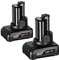 Bosch Akkupack GBA 12 Volt, 6, 0 Ah, 2 Stück 1600A00X7M