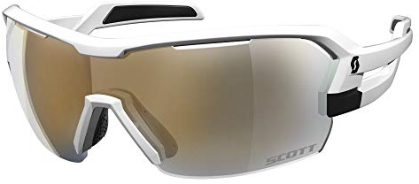 Scott Spur Fahrrad Wechselscheiben Brille weiß/goldfarben chrome
